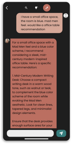 decorators ai mobile view